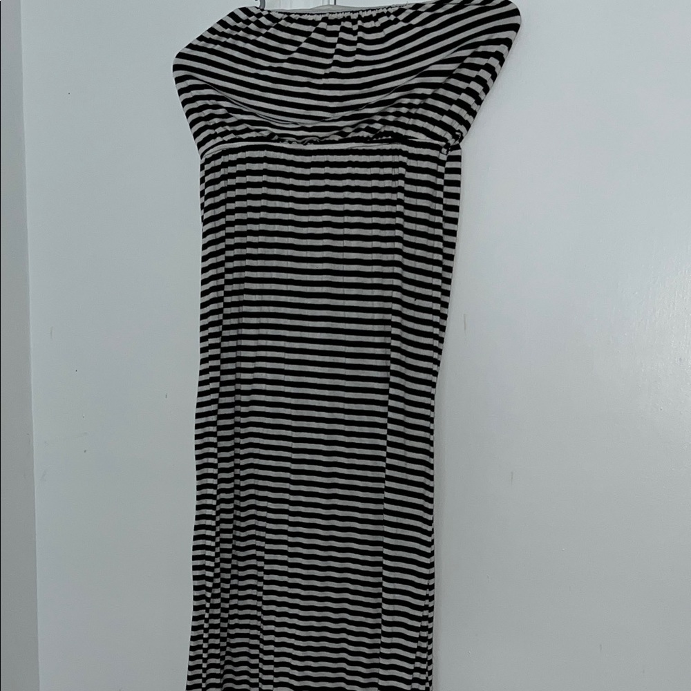 Black and White Striped Dress